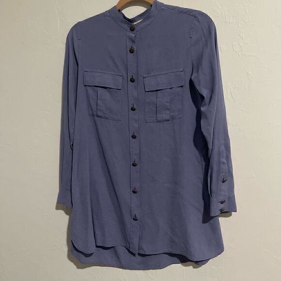 Soft Surroundings xs button down tunic 💯% silk - Picture 1 of 10